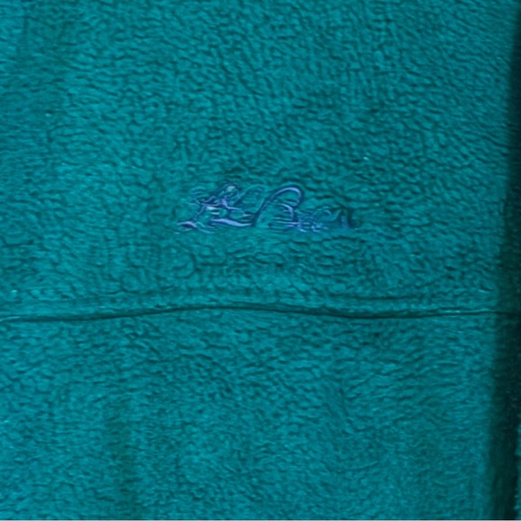 Vintage LL Bean Womens Teal Aqua Full Zip Fleece Jacket Small Medium S M - Picture 3 of 12